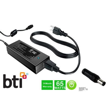 BATTERY TECHNOLOGY 19V 65W Slim Desktop Ac Adapter (Black) For Dell W/ 7.4Mm Connector 332-1831-BTI